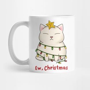 Ew Christmas Cute White Cat Christmas Tree Mug